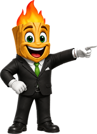Mascotte PGE en costard
